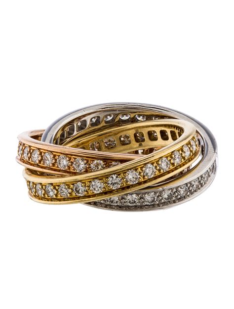 cartier trilogy ring|cartier rolling ring with diamonds.